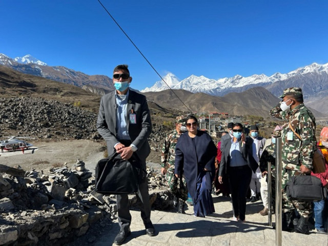 राष्ट्रपति विद्यादेवी भण्डारीद्वारा मुक्तिनाथ मन्दिरमा पूजाअर्चना